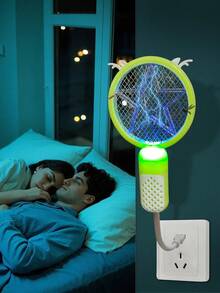 USB Electric Mosquito Racket With UV Lamp, Fly Zapper, Mini Portable Mosquito Killer Lamp For Home, Outdoor, Car, Camping, Travel, Picnic - Insect Repellent - USB - View 4