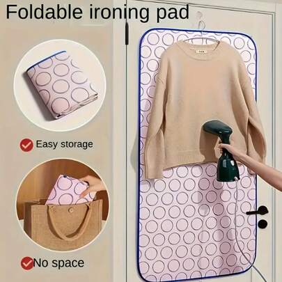Tabletop Foldable Ironing Mat With Convenient Hanging Design Smooth Surface Suitable For Outdoor Travel