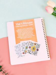 1本精美成人水彩画放松书 - 搞笑脏话花卉图案涂色书，让你捧腹大笑 - 完美的圣诞节减压礼物 - 彩色 - 查看 5