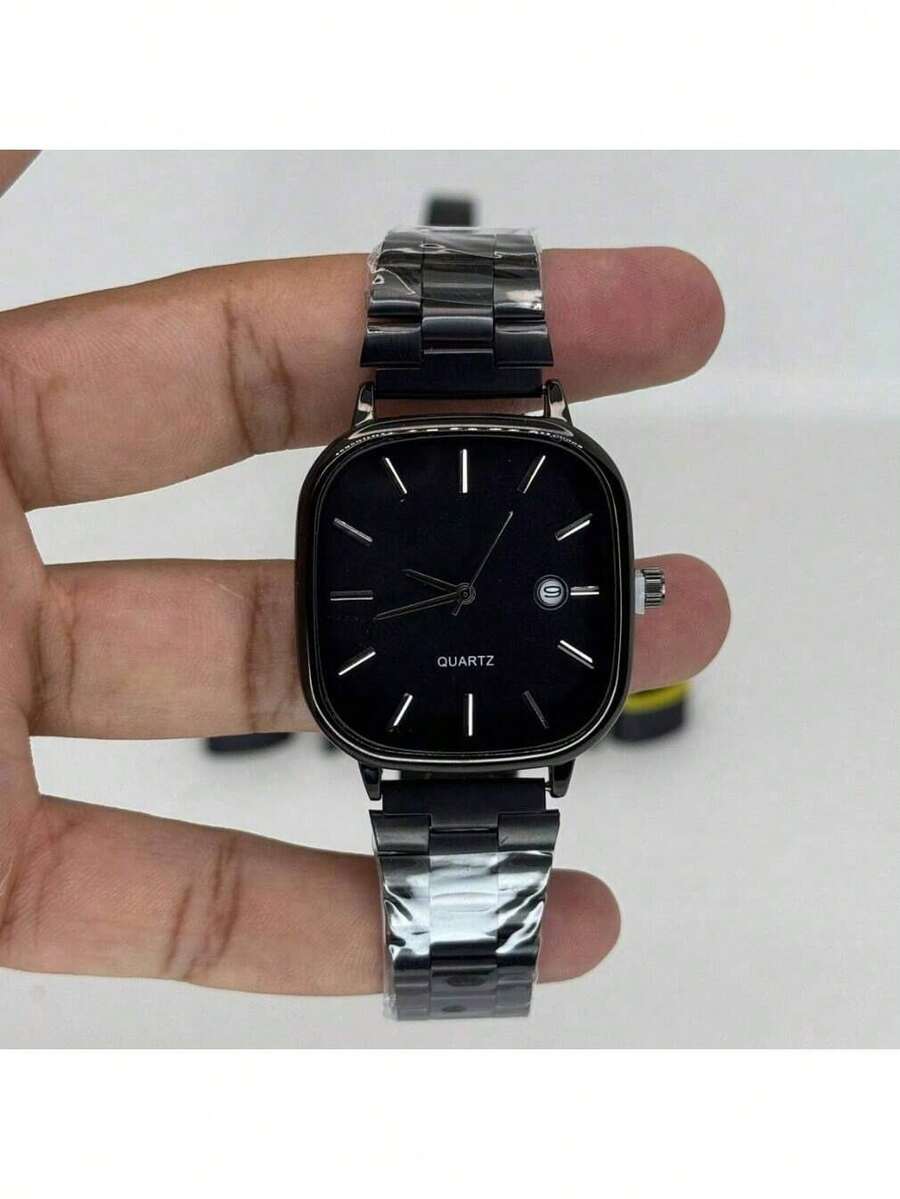 Men's Retro Vintage Classic Square Silver/Blue Watch - MSC ĐEN - Xem 1