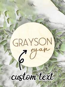 1pc Custom Kids Teen Announcement Sign, Kids Birth Plaque, Personalized Wooden Birth Name Plaque, Hello World Reveal Photo Props, Perfect New Parent Souvenirs, Etsy Baby Birth Announcement Multi-Functional, Ornamental, Adhesive Exquisite, Stylish Back To School