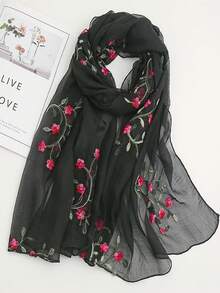 1pc Minimalist Elegant Delicate Embroidered Multi-Color Fashion Party/Travel Lightweight Scarf Shawl For Women, Spring/Summer - Multicolor - View 27