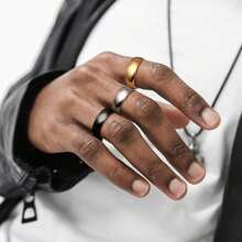 6mm Men's Wedding Band Ring Set, Available In Gold, Silver, Black Color, Domed High Polished Comfort Fit Rings, Size 6-12, Ideal For Wedding, Engagement, Promise, Couples, Anniversary, Valentine's Day, Christmas Or Birthday Gift