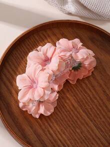 发夹 1 件装 女士夏季波西米亚风格花朵发夹，白色、蓝色、粉色、米色，简约优雅，适合日常、度假装扮发饰优雅爪夹，学校用品，大学 - 彩色 - 查看 7