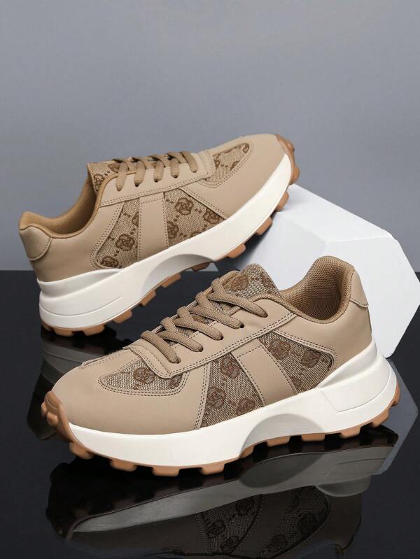 Couples Summer New Breathable Leather Fashion Casual Shoes Chunky Sneakers Men Sports Shoes