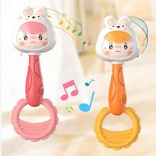 1 Stück Babyrassel Maracas Spielzeug - geeignet für Lernspielzeug in der frühen Kindheit, kann Griffstärke und Motorik fördern, auditive und visuelle Entwicklung anregen, Eltern-Kind-Interaktion, frühe Bildung, Greifen und Kopfheben Übung, ideales Sensorikspielzeug, Geburtstags- und Feiertagsgeschenk