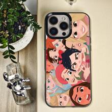 Suitable For IPhone 16/15/14/13/12/11 Pro Group Of Cartoon Princess Characters,  - Inspired Graphic Mobile Phone Case, Using PC Material, Fashionable And Beautiful Protective Case Gifts For Family, Friends, Kids, Birthday,Spring, Holiday, Boyfriends, Girlfriends, Valentine's Day - 白色 - 查看 5