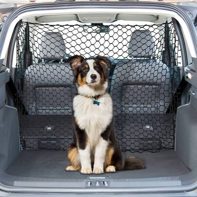 Techigher Car Mesh For Dogs & Pets, Adjustable Barrier Net (47.24*27.56inch) – Vehicle Trunk/Backseat Separation Net, Heavy-Duty Breathable Mesh For Travel Protection