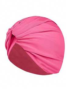 1 件大号时尚褶皱纯色泳帽。尺寸较大，佩戴舒适，无束缚感。适合长发、头围较大的成年人。多种颜色可选。适用于浴室、游泳、海滩，也适合化妆和卸妆时使用。