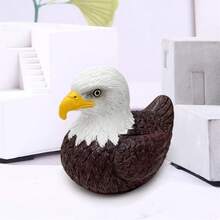 Figuras de resina de pato, lindas esculturas de búho, pequeñas criaturas, decoraciones para el hogar, la oficina y el jardín. - Negro - Ver 1