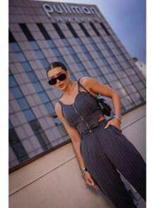 conjunto chervrom  Simples    Casual  elegante    Zíper  Bolso    Praia