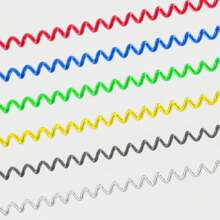 Llavero de bobina de resorte a prueba de robos, cable elástico antipérdida, llavero de  con mosquetón para billetera, teléfono celular, color amarillo, 3 piezas : Deportes y Aire Libre - Plateado - Ver 10