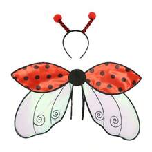 仙女翅膀万圣节仙女服装，女士配饰，蝴蝶瓢虫，蜜蜂角色扮演仙女服装，天使翅膀 - 彩色 - 查看 5