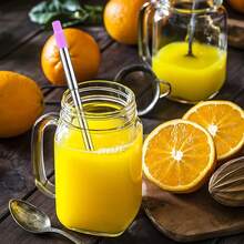 金属可重复使用吸管,可折叠不锈钢饮用吸管,便携式伸缩旅行吸管,带盒子和清洁刷,可折叠口袋吸管,适用于旅行、学校、野餐、学校用品 - 彩色 - 查看 7