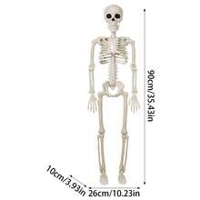 90cm Realistic Plastic Skeleton Decoration For Halloween Party, Game, Home Decor