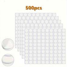 500pcs Double-Sided Waterproof Adhesive Dots - Strong Sticky, Damage Free And Reusable Sticky Pads, For Labels & Organization, Cable/Package Management, Suitable For Plastic & Rubber