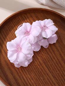 发夹 1 件装 女士夏季波西米亚风格花朵发夹，白色、蓝色、粉色、米色，简约优雅，适合日常、度假装扮发饰优雅爪夹，学校用品，大学 - 彩色 - 查看 10