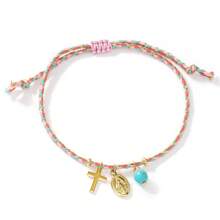 1pc Colorful Woven Religious Bohemian Style Beaded Bracelet Jewelry For Women, Summer Multi-Color Round Bead Accessories
