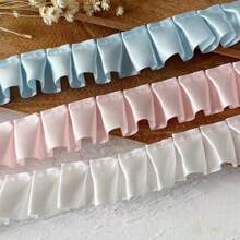 1 Peça 5m Barra Pregueada Tecido Decorativo, Acessórios e Decorações de Artesanato para Bainha de Vestido, Saia, Roupa DIY