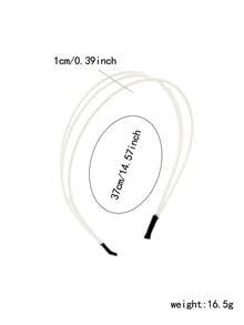 1pc/5pcs Thin Metal Hair Hoops, Side Headband For Outings, Parties, Street Style, Minimalist European Design Hair Accessories, Bow Accessories, White Headband, Hair Accessories, Hair Band,Hairband For Women Head Accessories