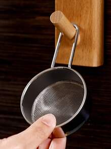 1pc Stainless Steel Flour Sifter, Hanging Kitchen Tool Mini Fine Mesh Flour Sieve Strainer Filter Matcha Powder Coffee Powdered Sugar Sifter Baking Tool Kitchen Accessory