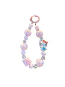 Sanrio 2 قطعة / 1 قطعة سلسلة مفاتيح من القماش المخملي الناعم الإبداعي من سانريو، endded pendant، Phone S، Earphone، Bag Charm، سلسلة المفاتيح، ديكور الخلفي، Pompom Purin Anime Animo موضة، هدية صغيرة جميلة، مناسبة لمفاتيح السيارات والحقائب والهواتف، هدايا رائعة للعائلة والأصدقاء