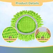 2025-New 2 Pack Reusable Microfiber  Pads Compatible   EasyWring Triangle ,Elastic  Head Replacement For Deep Clean,Hine Washable  Refills - 2 Pack - 查看 5