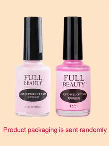 FULL BEAUTY 15ml Nail Peel Off Liquid Anti-Overflow Glue Edge Latex Tape Fast Dry Skin Care Protect Nail Polish Varnish Tool Nails - Pink - View 6