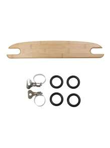 1 Set Baby Hochstuhl Fußstütze aus natürlichem Bambus Holz mit Höhenverstellung, passend für Antilop Hochstuhl, rutschfest und stabil, Baby Hochstuhl Zubehör