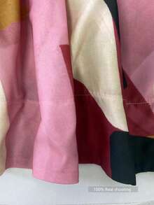 女士时尚高腰花卉印花休闲沙滩度假裙，春夏 - 彩色 - 查看 11