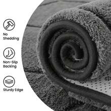 Treeboy Modern Fluffy Rugs Living Room 200x300, Grey Area Rugs For Bedroom, Modern Design Extra Large Rugs For Living Room, Machine Washable Anti Slip Fluffy Rug Shaggy Rug Cream Rug Carpets Mat For Kids Room Bedroom - Dark Grey - View 3