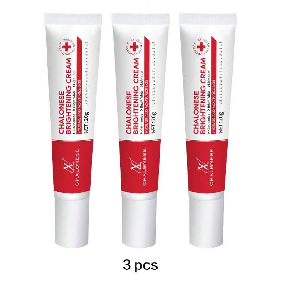 Crema blanqueadora y para las pecas CHALONESE, hidratante iluminador y eliminador de manchas para el rostro, hidratante iluminador negro, cuidado facial iluminador - 3 piezas - Ver 1