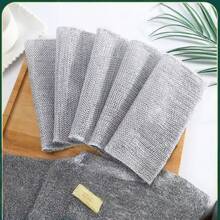 20 片装现代涤纶网状抹布 - 可重复使用、可清洗、轻质方形毛巾，适用于厨房、浴室、客厅、家具等 - 太空主题，防刮，非常适合去除油脂和污垢，洗碗巾 - 灰色 - 查看 5