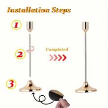 12/6pcs European Romantic Candle Holder Set, Polished Metal Tabletop Candle Holders Suitable For Pillar And Cone Candles, Elegant Centerpiece Decor For Christmas, Halloween, Easter, Thanksgiving, Home, Wedding, Party, Anniversary