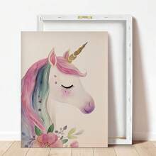 1pc Baby Room Decor Nursery Wall Art.Unicorn Mural, Unicorn Kids Room Decor, Girls Bedroom Mural, Whimsical Unicorn Poster, Kids Room Digital Wall Art, Playroom Decor, Toddler Room Prints, Eclectic Nursery Wall Art.Baby Nursery - Cute And Playful Children's Decor.Various Sizes 20-70cm, Framed Or Unframed Available, Perfect For Baby Room Decor.Home Decor, Summer Wall Art - Multicolor - View 12