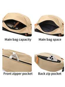 [可定制] 个性化文字/姓名男女通用斜挎包/腰包，日常休闲使用，时尚百搭，小巧轻便，情人节、母亲节、周年纪念日、生日的最佳礼物 - 彩色 - 查看 6