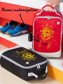 Sac cadeau personnalisé, portez vos souvenirs sur le sac, sac de rangement pour chaussures de voyage multifonctionnel, sac à poussière pour chaussures portable unisexe à grande capacité avec double compartiment, sac à chaussures suspendu, matériau en polyester léger et hydrorésistant
