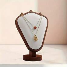1pc Minimalist Wooden Necklace Display Holder, 3D Stand Jewelry Storage Organizer, Elegant & Practical Home Decor Summer Storage Organizer Gift,Room Decor - Multicolor - View 15