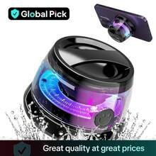 Altavoz Bluetooth compatible con imán G300, altavoz portátil recargable con luz RGB, altavoz pequeño para camping, fiestas y escritorio, altavoz para ducha, audio - Azul - Ver 2