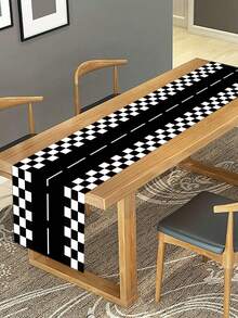 1件赛车主题桌旗，180*35厘米PE材质桌布，适用于厨房和餐厅装饰、婚礼用品、新娘送礼会、赛车主题生日派对装饰、赛车派对用品、婴儿派对餐桌装饰、节日派对餐桌装饰、桌面装饰、赛车游戏配件 - 賽車跑道 - 查看 6