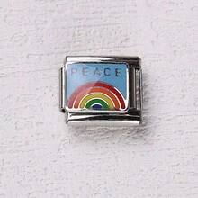 1 件海洋系列不锈钢手链组件，以夏季度假海滩风景为主题，DIY 制作手链项链首饰，可自由搭配不同风格 - 銀色 - 查看 19