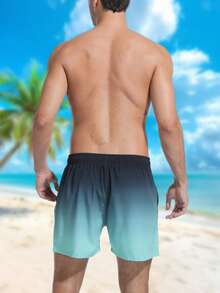 MADHERO Men Swim Trunks With Compression Liner 2 In 1 Quick Dry Swimming Shorts Swimwear,Hawaiian - Green - View 3