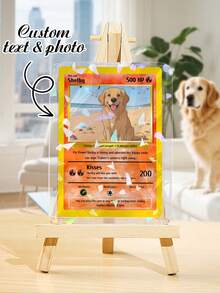 1pc Customized AI-Generated Photo Card, Personalized Anniversary Card With Photo, Date, Name And Message, PVC Material. This Card Uses AI Technology To Create A Stylized Illustration Effect Based On The Customer's Uploaded Photo. The Final Result Is An Artistic AI-Rendered Effect, Not A Complete Copy Of The Original Photo. - Style 10 - View 2