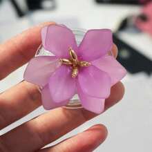 Suporte de celular em formato de flor de lótus, 1 peça, com suporte retrátil de mesa em formato de flor de lótus, cor sólida, suporte portátil e desleixado, compatível com iPhone, Android, presente de aniversário, família, amigos, suporte para celular, acessórios para celular - Multicolorido - Ver 12