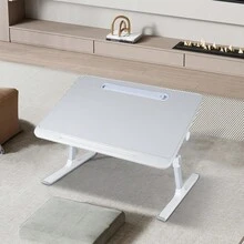 Lapdesk Foldable Laptop Bedside Table With Drawer, Height And Angle Adjustable, 60*40*27-40cm - 灰色 - 查看 5