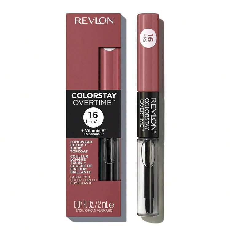 Liquid Lipstick With Clear Lip Gloss, ColorStay Overtime Lipcolor, Dual Ended With Vitamin E, 340 Eternally Tan, 0.07 Fl Oz - Multicolor - View 2