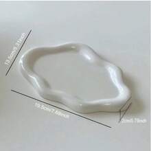 .1pc Elegant Cloud-Shaped Ceramic Tray - Single Layer Luxury Jewelry And Perfume Display Stand, Chic Jewelry Tray For Home, Living Room, Office Key Storage - Ideal Gift For Christmas, Thanksgiving, New Year, Valentine's Day, Perfect For Stylish Organization And Dr, Enhance Your Space With Aesthetic Touch, Great For Holiday Gifting And Seasonal Celebrations, Elevate Your Home Dr With This Unique Piece, Perfect For Fashion-Forward Individuals, Must-Have Accessory For Every Stylish Home. - Nhiều màu - Xem 2