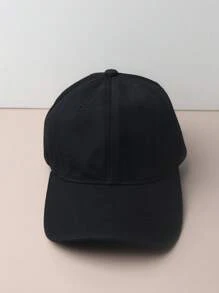 1 Stück schwarze minimalistische Baseballkappe, unisex weiche Oberteile UV-Schutz Sonnenhut, Frühling/Sommer