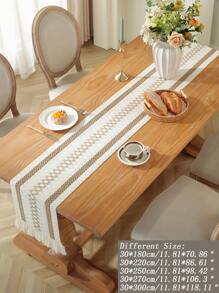 1 قطعة من منسوج الشراشيب الأنيق على الطراز القديم، مصنوع من القطن والكتان والجوت والدانتيل الريفي بنسيج شبيه بالكروشيه، قماش سميك، مناسب لطاولة القهوة والكومود والخزانة وحامل التلفاز والمفرش والطاولة الطعام وحصيرة الحماية وجري الطاولة وديكور المنزل وتجمعات العائلة وديكورات المناسبات والاستخدام الداخلي/الخارجي والتخييم والحفلات وحفلات الزفاف، متوفر بأحجام متعددة