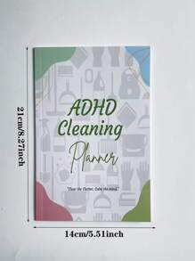 1 件 ADHD 清洁计划、家庭清洁时间表、年度清洁清单计划器、每周和每月清洁清单笔记本、学校用品、返校